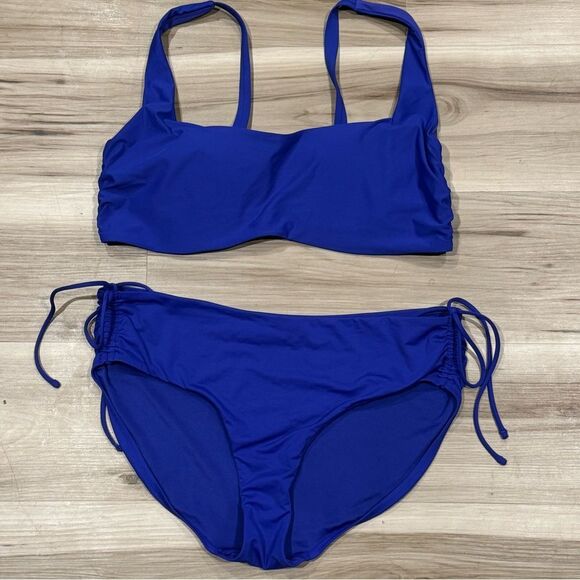 Athleta Blue Two Piece Bikini Bathing Suit Women’s XL/40D-DD - Picture 3 of 3
